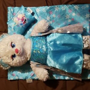 Frozen Build-a-Bear white bear w/dress and accessories